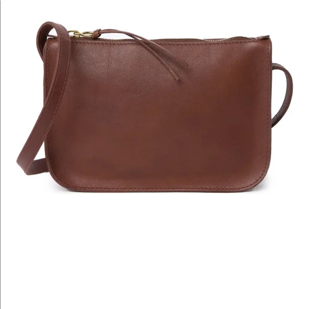Madewell simple pouch crossbody bag soft mahogany